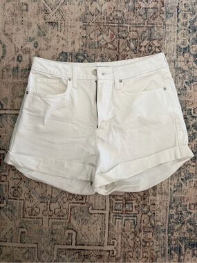 wild fable White High-Rise Cuffed Jean Shorts